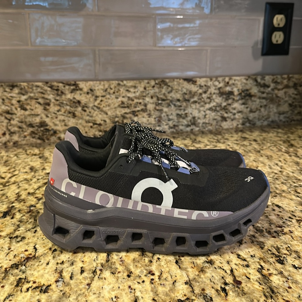 On Cloudmonster Running Shoes - Color: Magnet/Shark